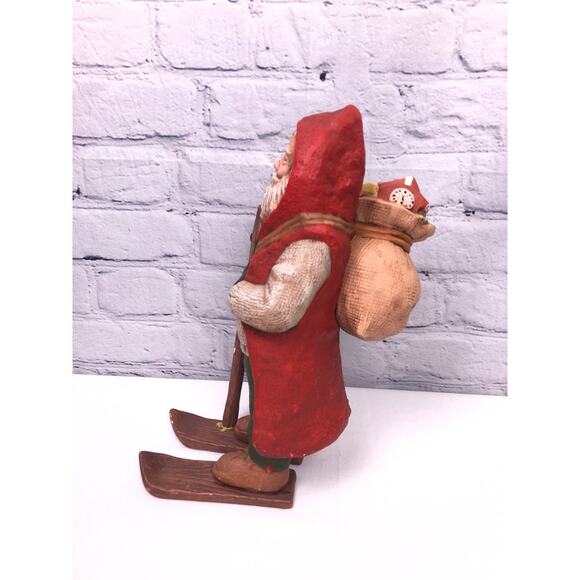 Norwegian Vintage Kimple Santa on Skis Ceramic Hand Painted Collectible Santa - Picture 15 of 16